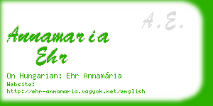 annamaria ehr business card